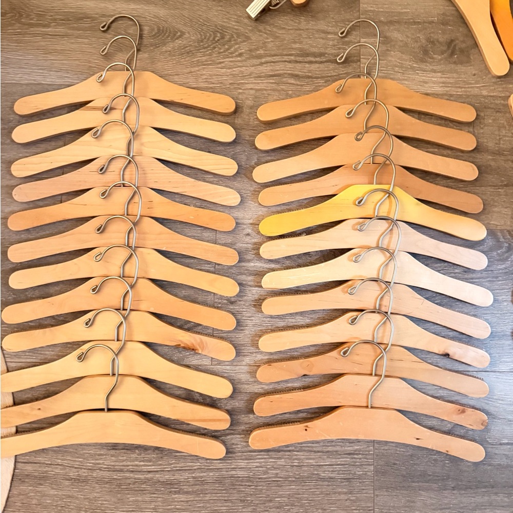 GAP Wooden Hangers with Silver Hooks